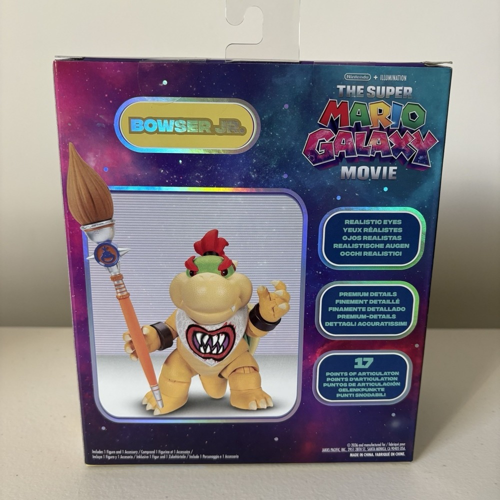 THE SUPER MARIO GALAXY MOVIE Bowser Jr. 5" Action Figure Jakks 2026 - Picture 2 of 4